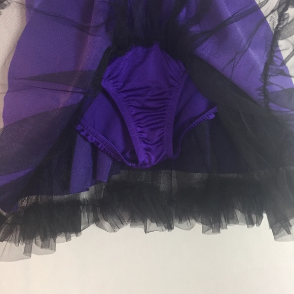 Curtain Call Purple Black Dance Costume Size CSM - Picture 4 of 8